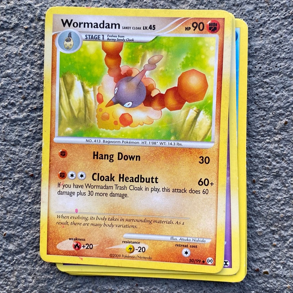 Pokemon Wormadam Sandy Cloak Card - Orange and Brown